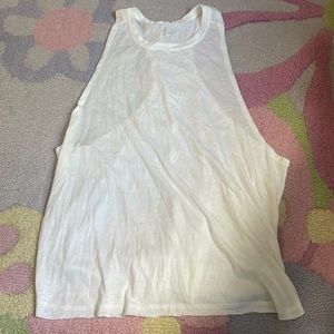 Work out white tank top